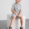 1.5-8yrs | stripe knit shirt and shorts set