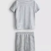 1.5-8yrs | stripe knit shirt and shorts set