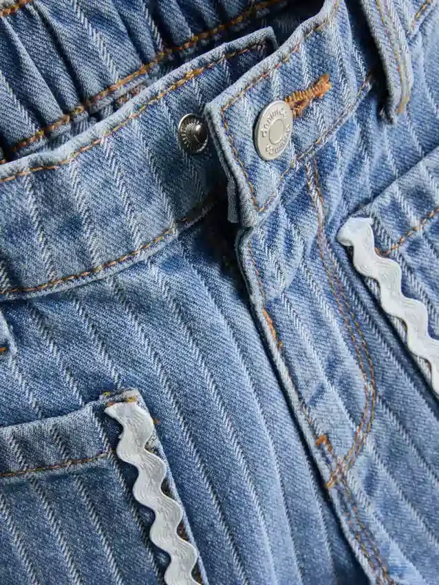 1.5-8yrs | stripe ric rac jeans