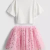 1.5-8yrs | unicorn graphic t-shirt and tutu skirt set