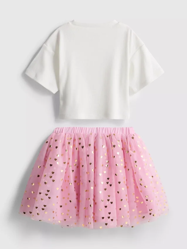 1.5-8yrs | unicorn graphic t-shirt and tutu skirt set