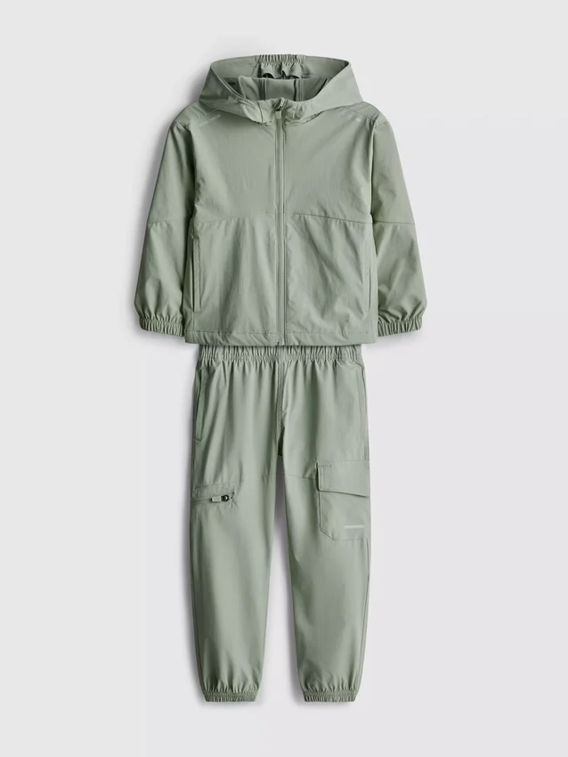 1.5-8yrs | zip-up hoodie and cargo joggers sports set