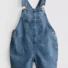 1.5-9yrs | bow denim overalls