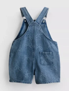 1.5-9yrs | bow denim overalls