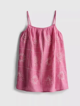1.5-9yrs | chambray embroidered cami dress