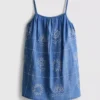 1.5-9yrs | chambray embroidered cami dress