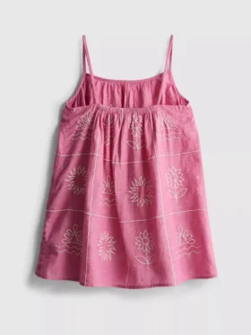 1.5-9yrs | chambray embroidered cami dress