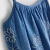 1.5-9yrs | chambray embroidered cami dress