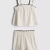 1.5-9yrs | crinkle textured blouse and shorts set