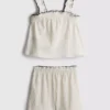 1.5-9yrs | crinkle textured blouse and shorts set