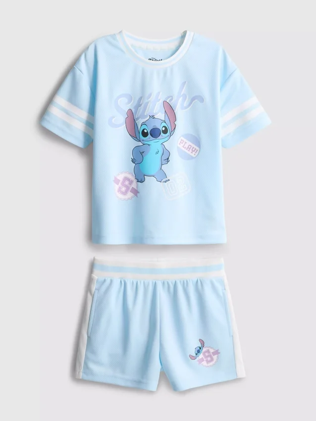 1.5-9yrs | disney's stitch t-shirt and shorts set