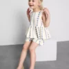 1.5-9yrs | embroidered blouse and shorts set