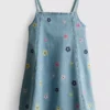 1.5-9yrs | embroidered denim dress