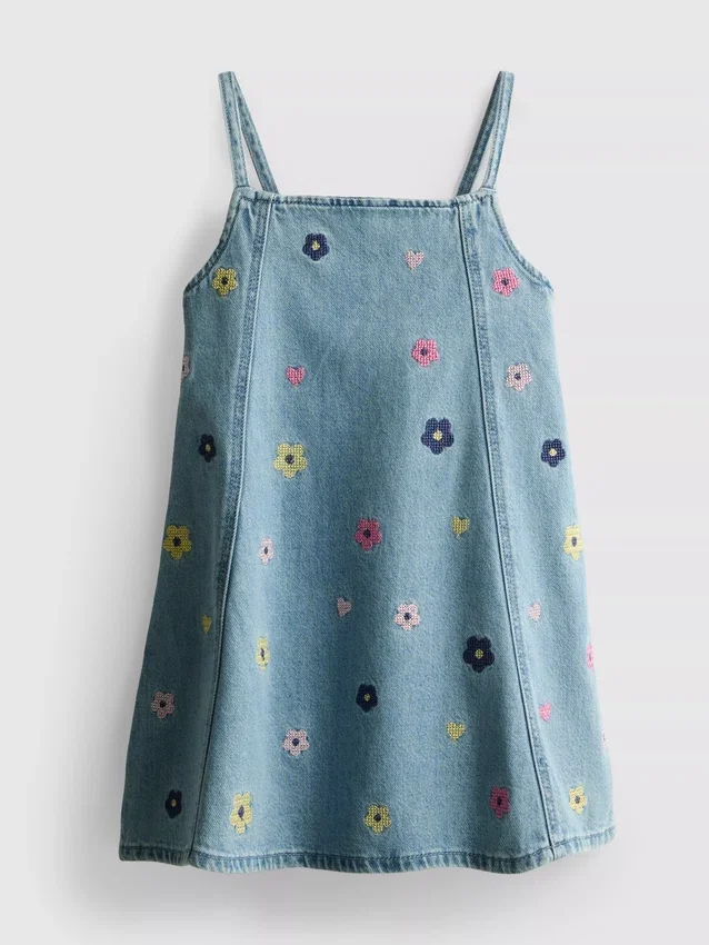 1.5-9yrs | embroidered denim dress