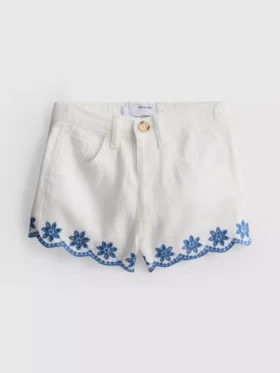 1.5-9yrs | embroidered denim shorts