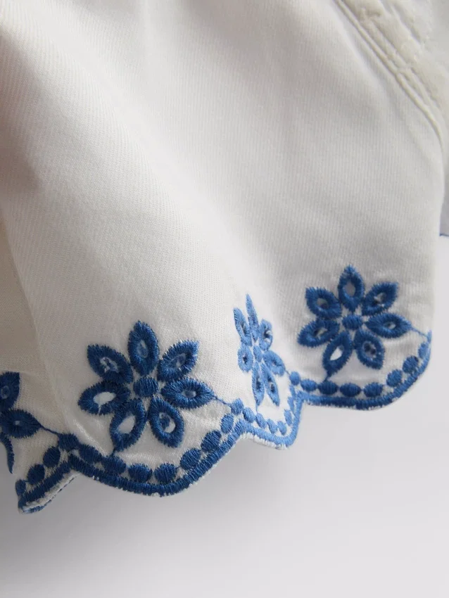 1.5-9yrs | embroidered denim shorts