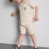 1.5-9yrs | embroidered shirt and shorts set