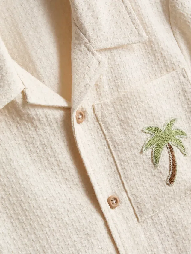 1.5-9yrs | embroidered shirt and shorts set