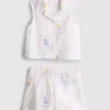 1.5-9yrs | embroidered sleeveless shirt and shorts set