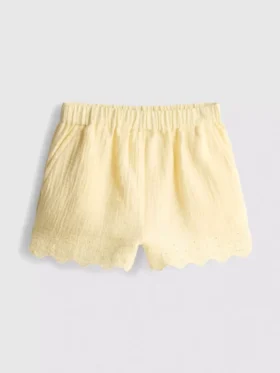 1.5-9yrs | eyelet scallop trim shorts
