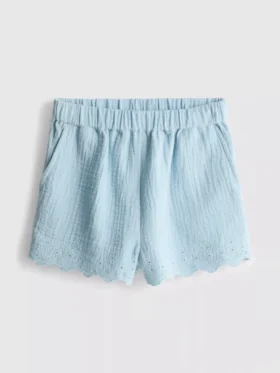 1.5-9yrs | eyelet scallop trim shorts