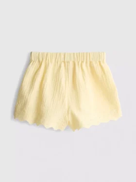 1.5-9yrs | eyelet scallop trim shorts