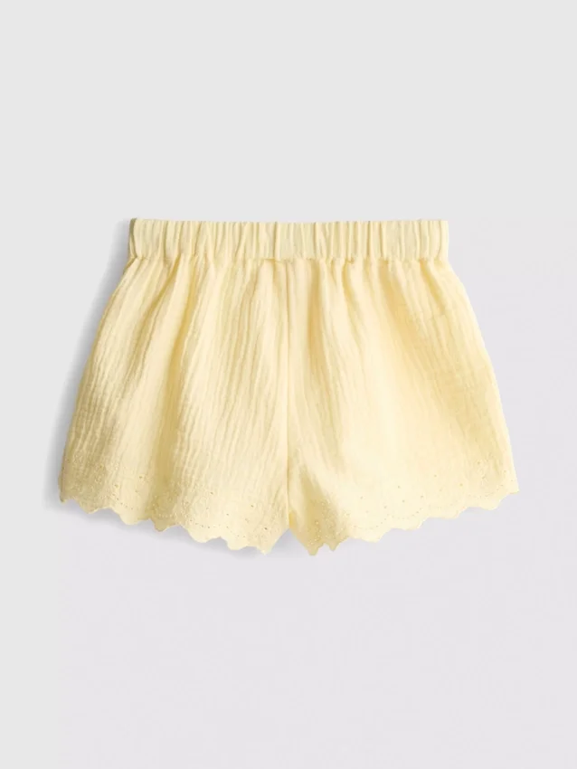 1.5-9yrs | eyelet scallop trim shorts