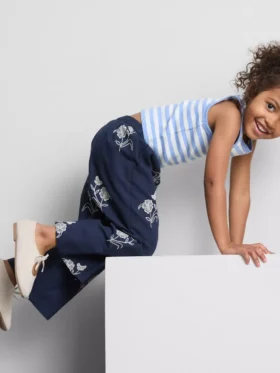 1.5-9yrs | floral embroidered pants