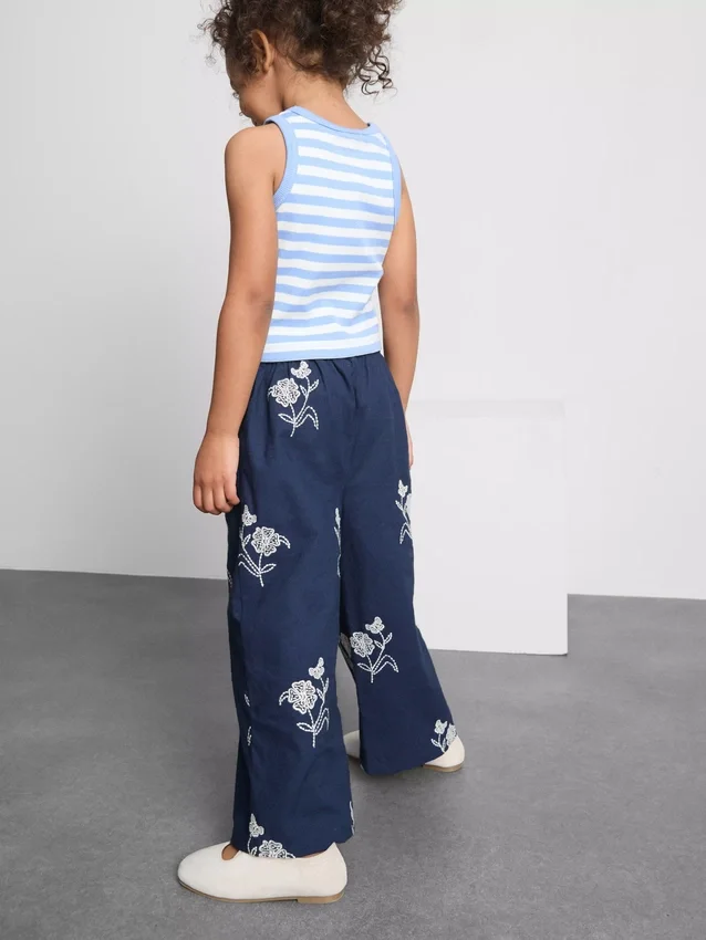 1.5-9yrs | floral embroidered pants