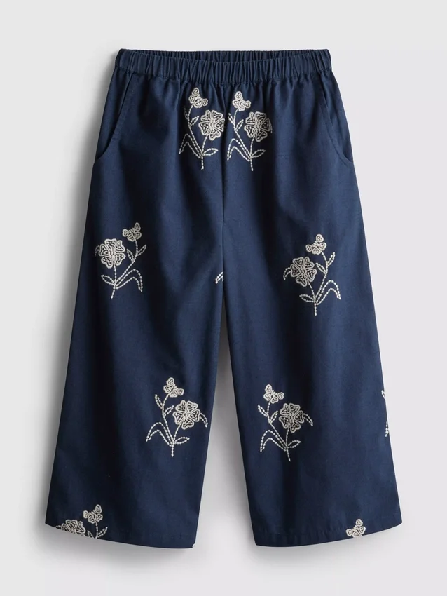 1.5-9yrs | floral embroidered pants