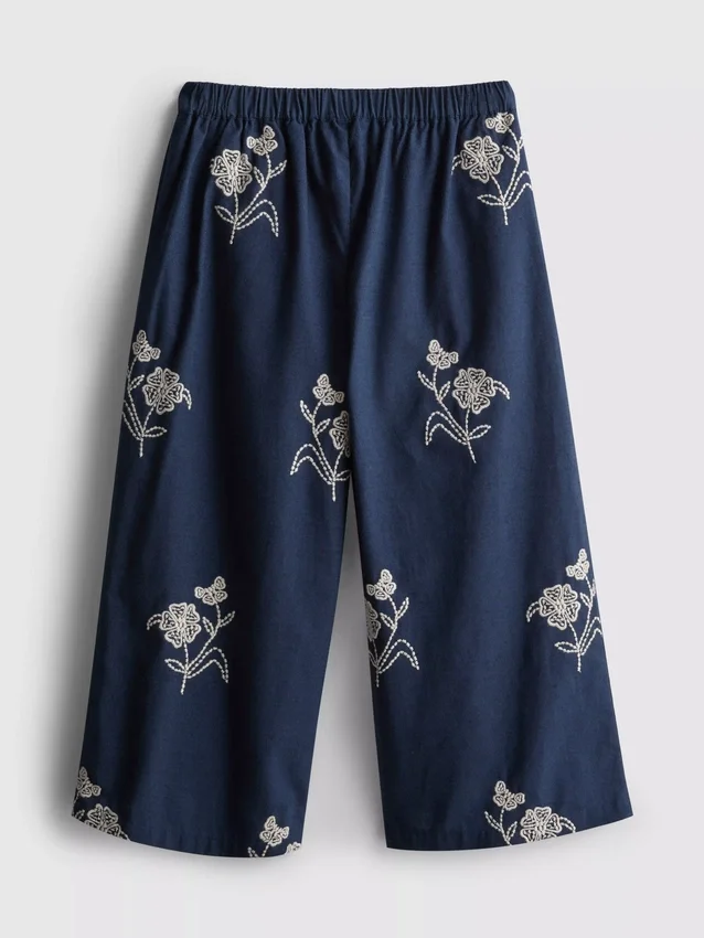 1.5-9yrs | floral embroidered pants
