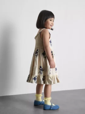 1.5-9yrs | floral shirred tiered dress