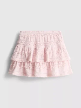 1.5-9yrs | lace trim tiered skort