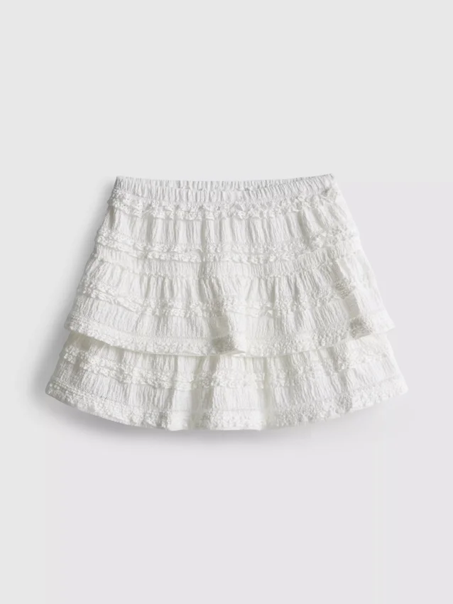 1.5-9yrs | lace trim tiered skort