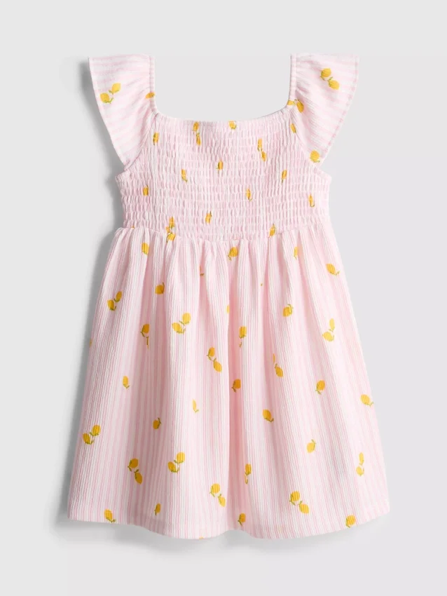 1.5-9yrs | lemon print smock dress