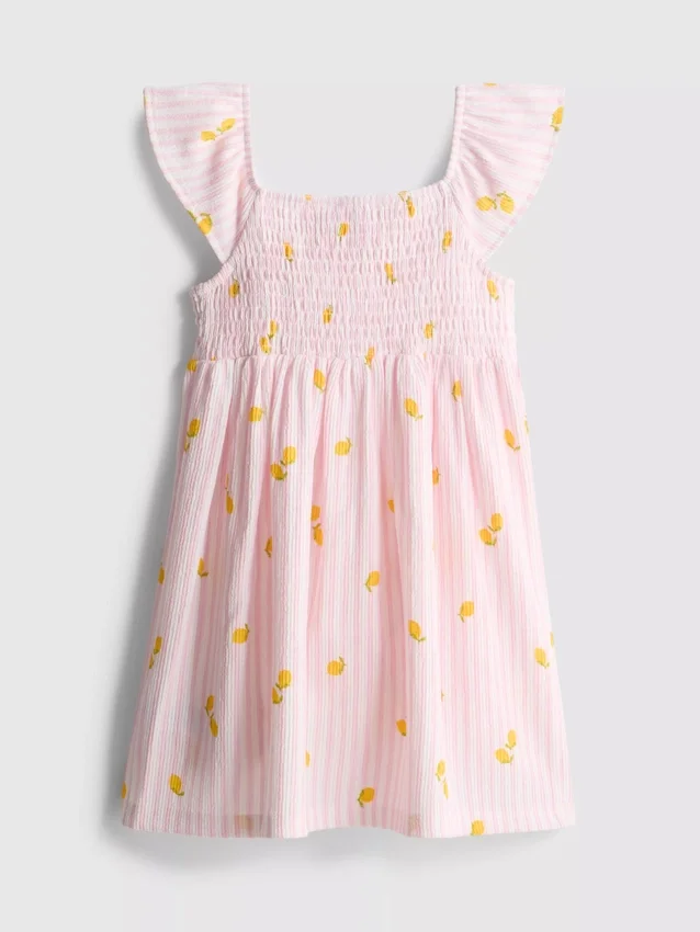 1.5-9yrs | lemon print smock dress