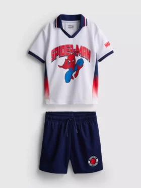 1.5-9yrs | marvel spider-man football t-shirt and shorts set