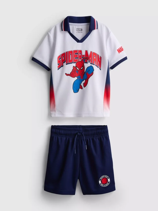 1.5-9yrs | marvel spider-man football t-shirt and shorts set