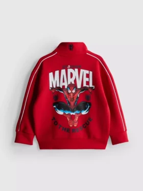 1.5-9yrs | marvel spider-man zip-up funnel neck sweatshirt