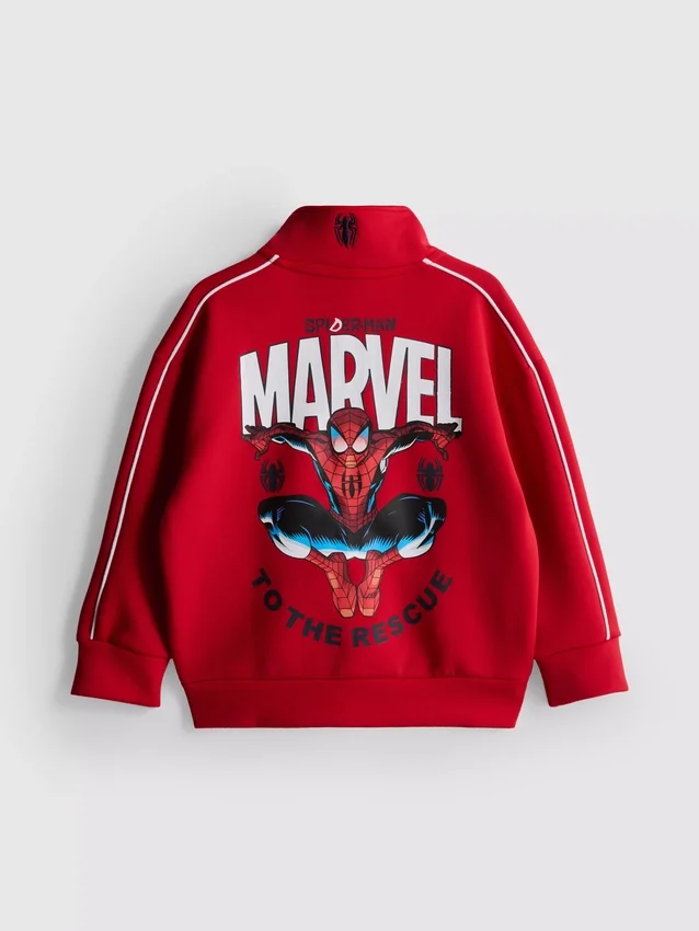 1.5-9yrs | marvel spider-man zip-up funnel neck sweatshirt