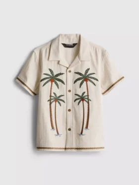 1.5-9yrs | palm tree embroidered t-shirt