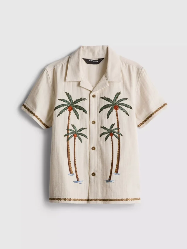 1.5-9yrs | palm tree embroidered t-shirt