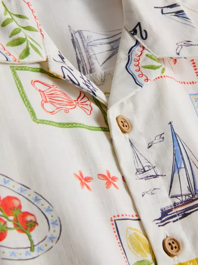 1.5-9yrs | printed shirt and shorts set