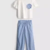 1.5-9yrs | ruffle t-shirt and pants set