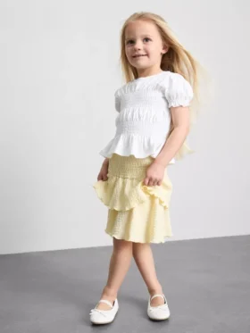1.5-9yrs | shirred peplum top