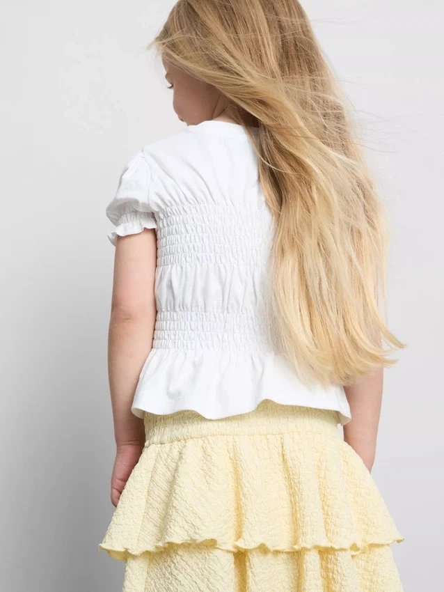 1.5-9yrs | shirred peplum top