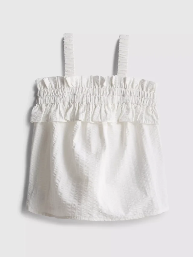 1.5-9yrs | shirred seersucker blouse
