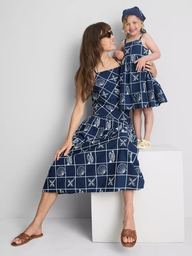 1.5-9yrs | spaghetti strap embroidered smock dress