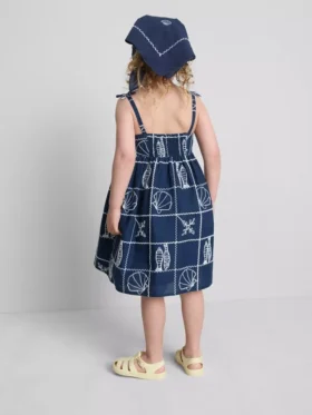 1.5-9yrs | spaghetti strap embroidered smock dress