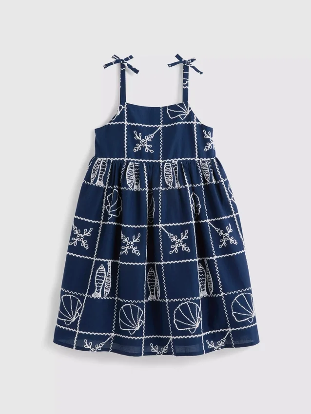1.5-9yrs | spaghetti strap embroidered smock dress